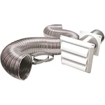 Lambro Industries 313W White 4"/5' Semi-rigid Duct Louvered Vent Kit. Fixed Price $40.65.