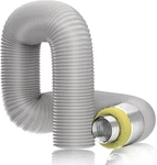X4FT Insulated Flexible Duct Hose Hvac Vent Fan Silencer Noise Reducer Gray. Fixed Price $51.99.
