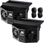 2 Pack Solar Powered Car Exhaust 3 Fans Window 4500 Rpm Air Vent Radiato. Fixed Price $69.37.