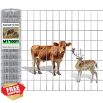 Gisafai 48"X100FT Welded Wire Fence 2"X4" 16 Galvanized Garden Mesh. Fixed Price $169.99.