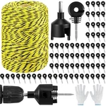 Sweetude 660 Feet Electric Fence Polywire And 100 Pcs Insulato.... Fixed Price $46.25.