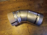 Heatfab Saf-t Vent Ez-seal Plus Single Wall 316L Stainless Steel 6" 45 Elbow. Fixed Price $69.00.