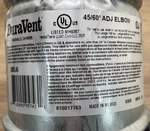 Duravent 3BVL45 Aluminum 3" Inner Diameter Type Gas Pipe Double Wall. Fixed Price $26.99.