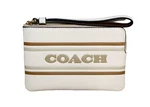 Coach Leather Corner Zip Wristlet Stripe Chalk Multi Gift Box. Fixed Price $49.60.