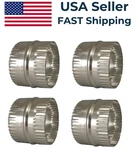 Pack - Deflecto Aluminum Duct Connector With Crimp Design Silver DAC4C. Fixed Price $12.98.