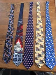 Set Of 5 Patriotic Neck Ties - Usa, American Flag, Air Force, Capitol Building. Fixed Price $45.00.