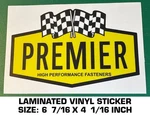 Premier High Performance Fasteners Vintage Racing Sticker Decal- Nascar Scca. Fixed Price $9.48.