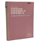 Okuma 3274-E Cnc Systems Alarm & Error List, OSP5020L, OSP500L-G,. Fixed Price $39.99.
