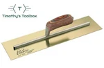 Kraft Tool 14"X5" Elite Series Star Golden Stainless Steel Trowel Wood Handle. Fixed Price $81.00.