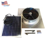 Aluminum Hybrid (solar/electric) Powered Gable Mount Louver Vent. Fixed Price $426.99.