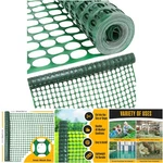 4X100 Feet Green Plastic Snow Fence Deer Netting 10.55 Lb Roll Yard Garden. Fixed Price $76.99.