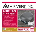 Powered Roof Mount Attic Vent 1500 Cfm #53849 Weatheredwood Lifetime. Fixed Price $175.00.