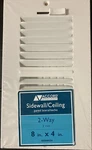Accord White Aluminum Sidewall Ceiling Vent Way #69438 New X 4(ABSWWH284). Fixed Price $6.99.