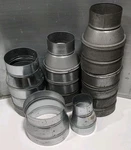 Galvanized Steel 24 Gauge Furnace Pipe Reducer Lot 15 Pieces Chimney Boiler. Fixed Price $58.00.