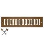 Hvac Premium 12" X Toe Space Grille - Vent Cover Outer 2, Brown. Fixed Price $20.99.