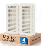 4 Pack White 12" Register Metal Adjustable-flow Floor Air Vent Covers. Fixed Price $26.00.