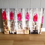 Oliver Gal Lipstick Art Canvas 30X20 Pop Print Wall Decor Fashion Glam Home. Fixed Price $110.00.