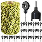 656FT Electric Fence Polywire & 50 Insulators - Portable Fencing. Fixed Price $50.56.