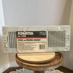 Leigh No. 133R Steel Vtg Vent Register Wall/ceiling Mount White 12 X 4. Fixed Price $25.00.