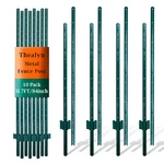 Thealyn 7FT Fence Posts, Pack Of 10 - Sturdy Metal Feet (requires Assembly). Fixed Price $173.30.