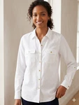 Lucky Brand Long Roll Tab Sleeve Lyocell White Button Down Blouse Size Nwt. Fixed Price $39.00.