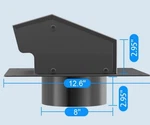 8 Roof Vent Cap W/ Damper Black Galvanized Steel Exhaust Duct Wall Cover. Fixed Price $29.99.
