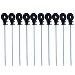 Tighall 10PCS Long Electric Fence Insulator Screw-in Black & Silver. Fixed Price $28.88.