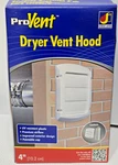 Dundas Jafine 4" Louvered Exhaust Vent Hood Assembly BLH4WZW, White - New. Fixed Price $8.95.