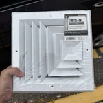 Metal Fab 8X8 Extruded Aluminum Ceiling Diffuser Square White 3 Way - New. Fixed Price $49.91.