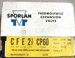 Sporlan CFE-2 1/2-CP60 Thermostatic Expansion Valve New. Fixed Price $40.01.