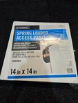 (qty 2)EVERBILT 229 976 14X14" Adjustable Spring Loaded Plastic Access Panel. Fixed Price $37.78.