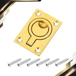 Flush Ring Pull 2.48" X 1.73" Square Recessed Door With Screws Brass. Fixed Price $14.94.