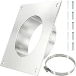 4" Galvanized Steel Dryer Vent Wall Plate, Inch Metal Square Duct White. Fixed Price $27.12.