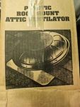 Power Cool Attic Fan 1170 Cfm Roof Mount Brown 1650 Sqft Plastic Ventilator. Fixed Price $59.00.