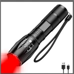 Led Flashlight Pocket Torch With White Light&red Zoomable Us. Fixed Price $11.39.