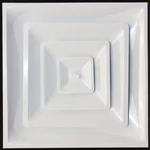 24X24" Drop Ceiling Hvac Supply Grille T-bar Lay-in 3 Coned For 10" Vent White. Fixed Price $71.95.