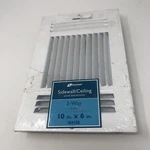 Accord Sidewall Ceiling Way White Steel Vent # 69136 Adjustable Damper 10 X. Fixed Price $13.90.