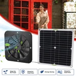 Solar Powered Exhaust Fan Ventilation 30W 12V For Camping Greenhouse. Fixed Price $41.79.