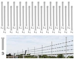 Hicarer 9 Pcs 1-3/8" Chain Link Fence Post Extender 20 Inch Extension Sliver. Fixed Price $62.76.