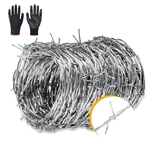 25FT Barbed Wire, Point 16 Gauge Hot-dip Galvanized Roll For Crafts. Fixed Price $20.69.