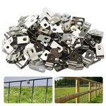 300 Pcs Fence Wire Clamps Agricultural Fencing Mounting Clips, Stainless Stee.... Fixed Price $19.43.