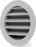 Wsgg 4" Inch Grey Round Metal Air Vent Grill Cover Flat Louver With Fly Scre. Fixed Price $18.55.