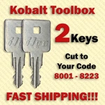 Kobalt Toolbox / (2) Two Keys Select Your Code 8001 - 8223. Fixed Price $17.99.
