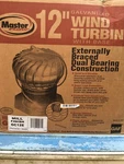 Gaf Master Flow GC12E Mill Finish External Braced Rotary Turbine, In,. Fixed Price $64.00.