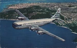 Aircraft Pan American's Giant Super Strato Clipper Chrome Vintage Postcard. Fixed Price $10.39.