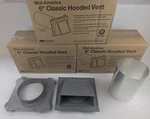(lot Of 3) 6 Vinyl Hooded Vent W/ Wire Screen - Mid America Oceanside 914. Fixed Price $74.52.