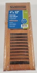 4 X 12 Truaire Smoothglide Solid Oak Hvac Vent Cover. Fixed Price $8.99.