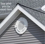 Designer Round Fypon Gable Vents 30 With Keystones Non-function White Siding. Fixed Price $199.99.