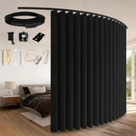 Blackout Curtains Panel 105X84IN With 9.84FT Ceiling Track - Thermal Insulated. Fixed Price $83.99.