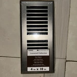 Accord Select Louvered 4-IN X 10-IN Abs Resin Floor Register Satin Nickel. Fixed Price $12.99.